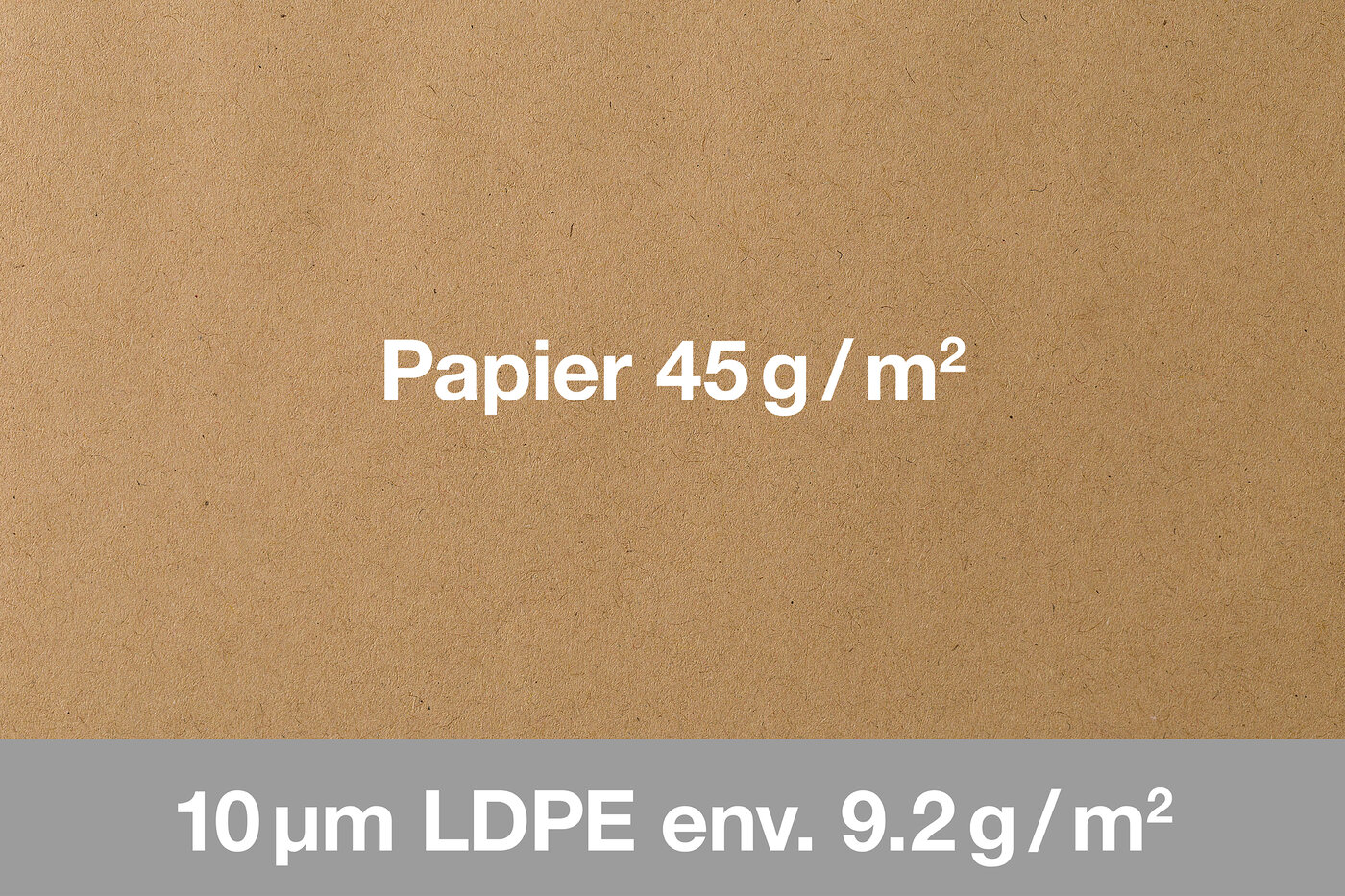 Graphique de la structure d'un complexe de papier d'emballage en papier et en film