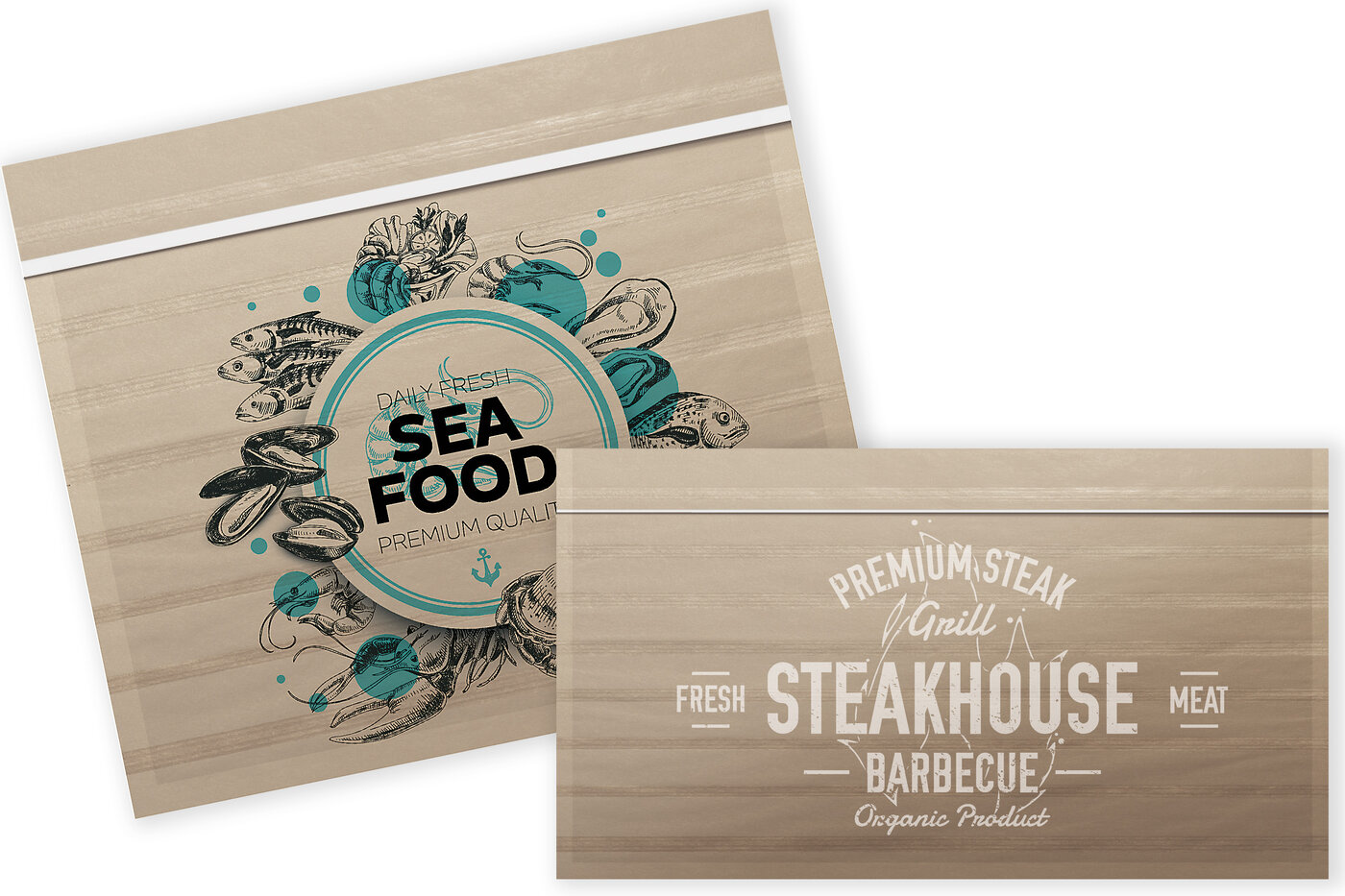 Zwei nature Fresh Bags ECO mit unterschiedlichen Aufdrucken