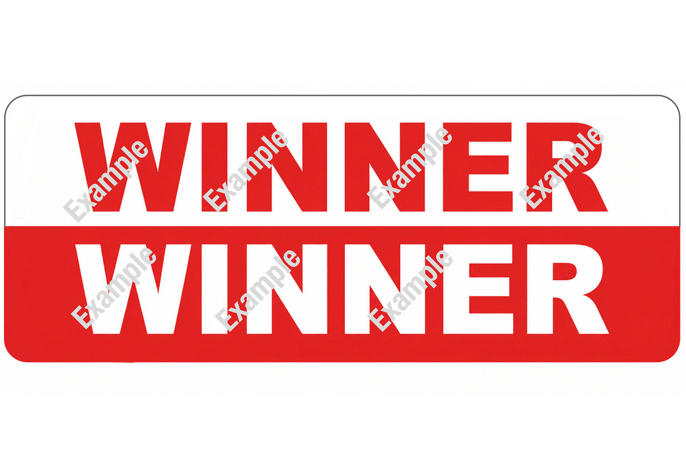 Abbildung einer Etikette mit Schriftzug «WINNER» 