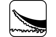 Piktogramm für raue Oberfläche