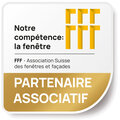 Logo Partenariat associatif gold Status avec l'Association professionnelle suisse du secteur des fenêtres et façades version française