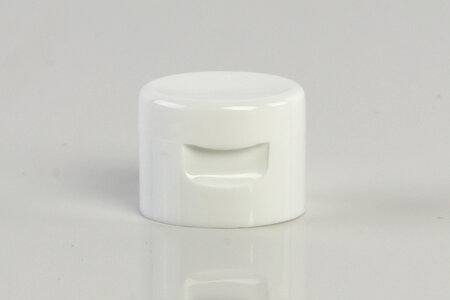 Weisser Klappverschluss für Tuben, Ausführung Flip-Top M15