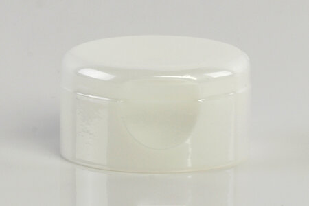 Weisser Sicherheitsverschluss für Tuben, Ausführung Flip-Top gesleevt