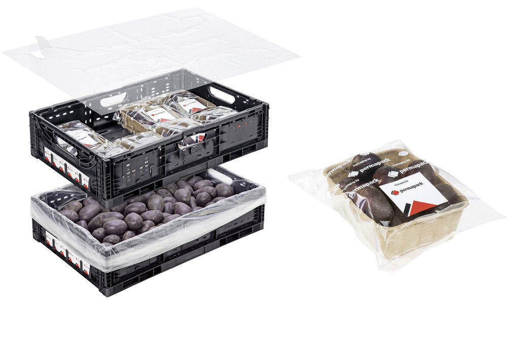 Etiketten, Beutel, Flachfolien, Schalen und Kistenabdeckungen für die Obst- und Gemüsebranche.