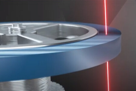 Rollenbreitenmessung mit Laser