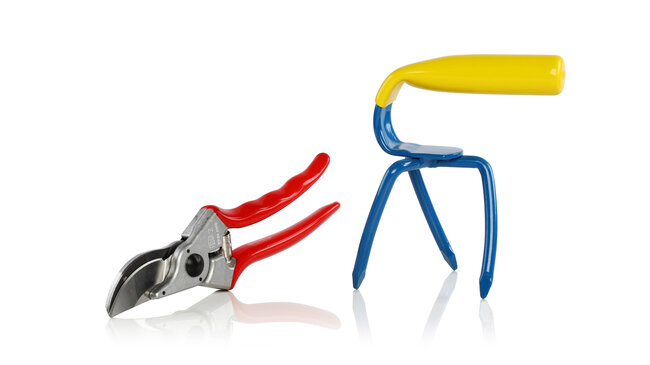 Felco Gartenschere und kleine Gartenkralle 