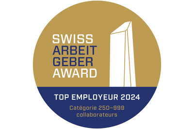 Logo du Swiss Employer Award avec la distinction «Top Employer 2024»