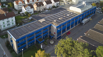 Luftaufnahme vom Permapack-Gebäude aus Richtung Nordosten.