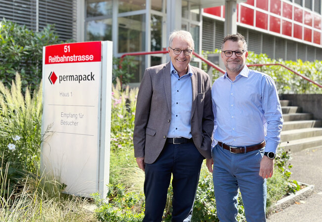 CEO Thomas Hansmann mit Nachfolger Pascal Schwarz