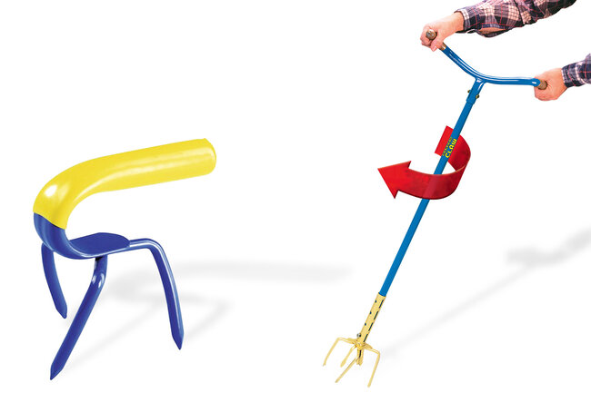 Eine MINI Gartenkralle und eine grosse Gartenkralle der Marke GOLD stehen nebeneinander