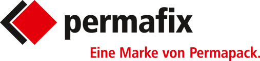 Permafix-Logo mit Claim "Eine Marke von Permapack"
